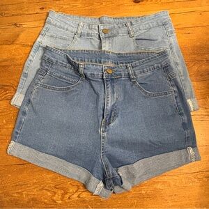 Denim Women's Shorts - Blue and Light Blue Two Identical Pair Size Large New